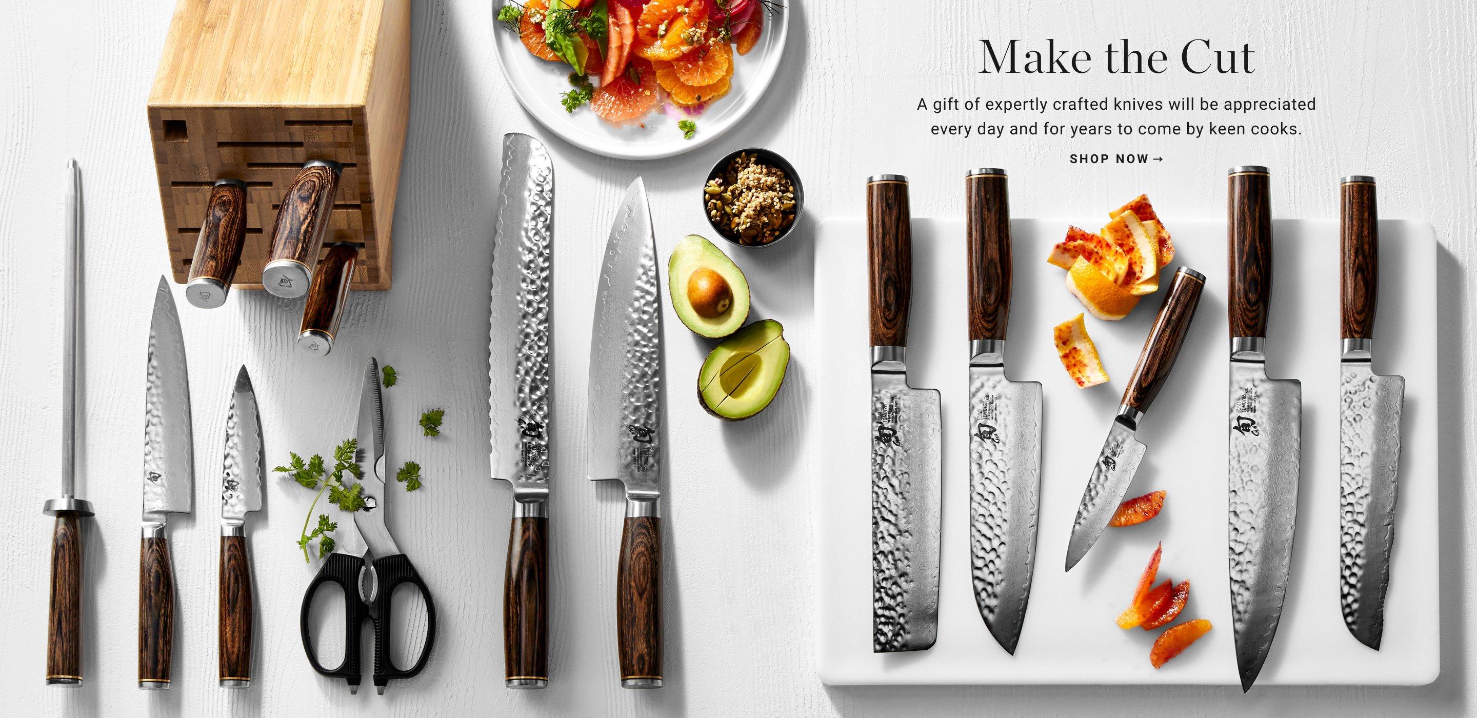 Make the Cut | A gift of expertly crafted knives will be appreciated every day for years to come by keen cooks. | Shop Now